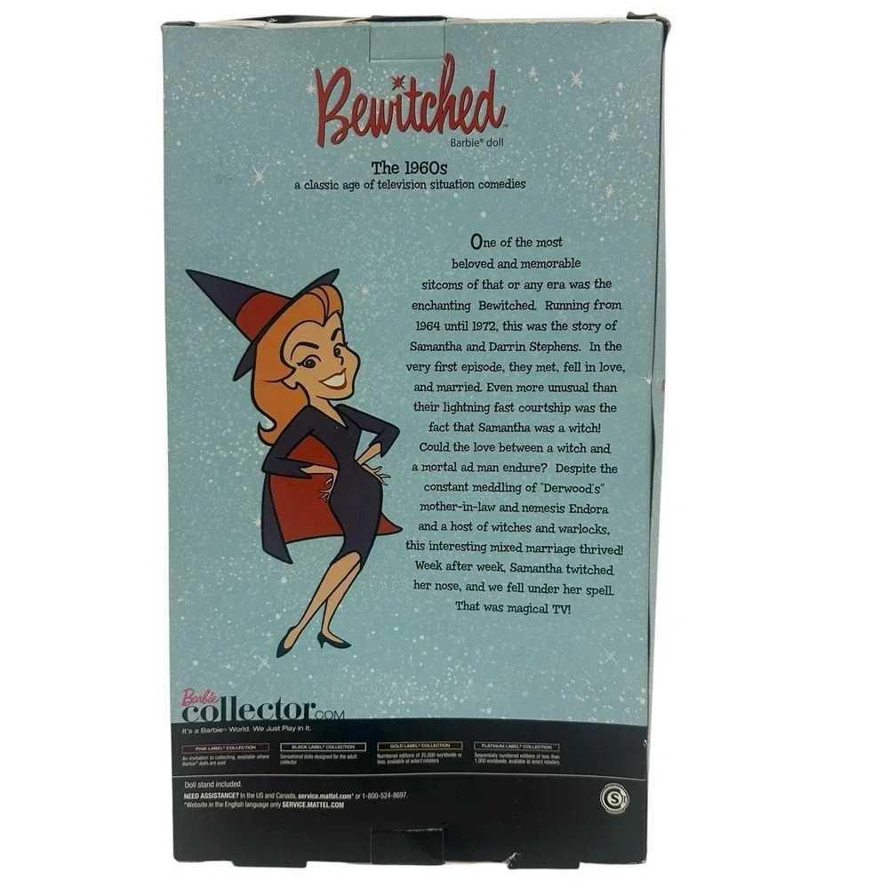 BEWITCHED BARBIE DOLL PINK LABEL - Samantha Collectors Ed Halloween Mattel V0439